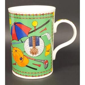 Vintage Sporting Mugs Golf Design by Elaine Williamson for Wren England Mug